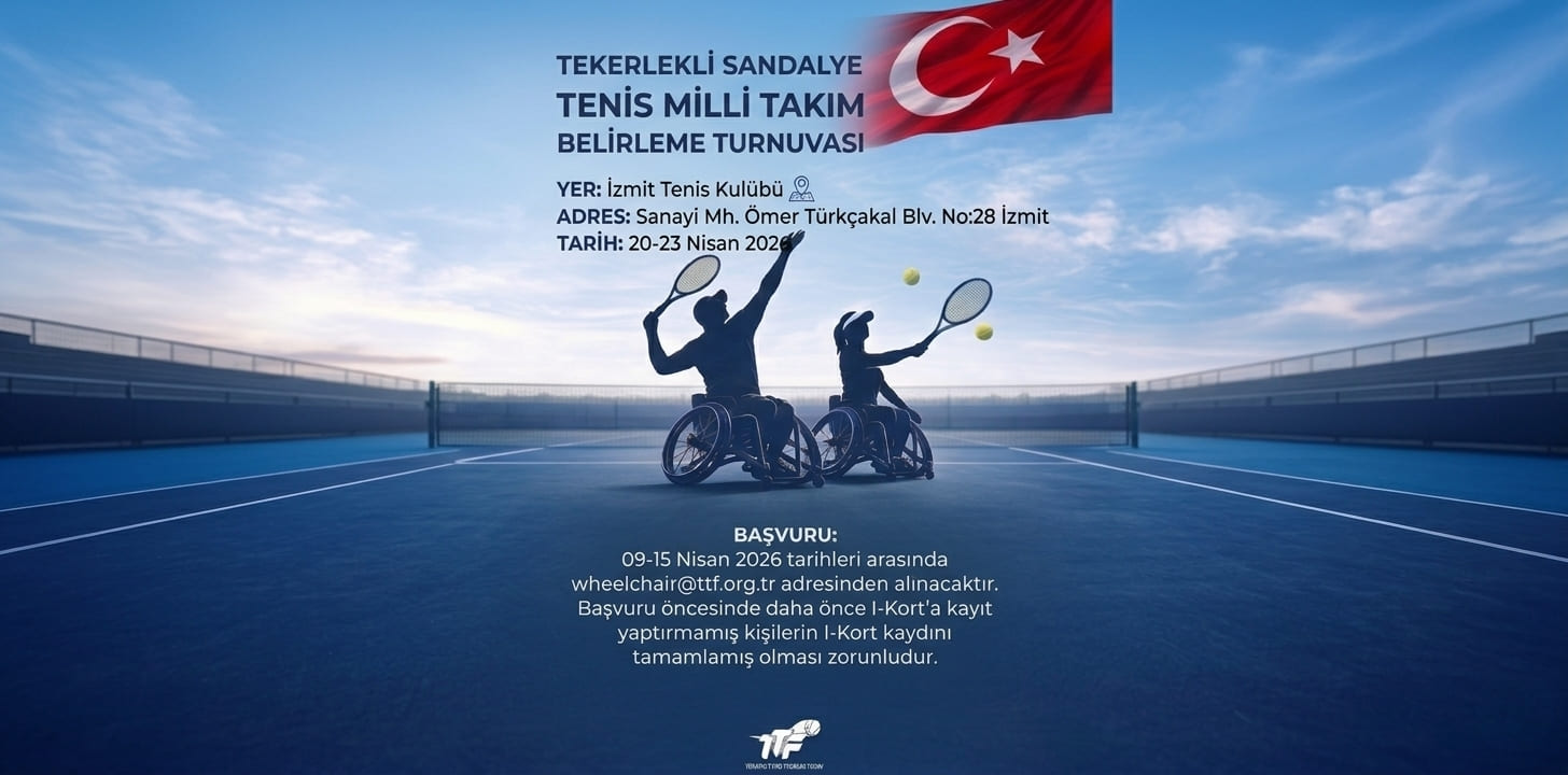 Tekerlekli Sandalye Tenis Milli Takım Belirleme Turnuvası ile ilgili duyuruya aşağıdaki dokümandan ulaşabilirsiniz.