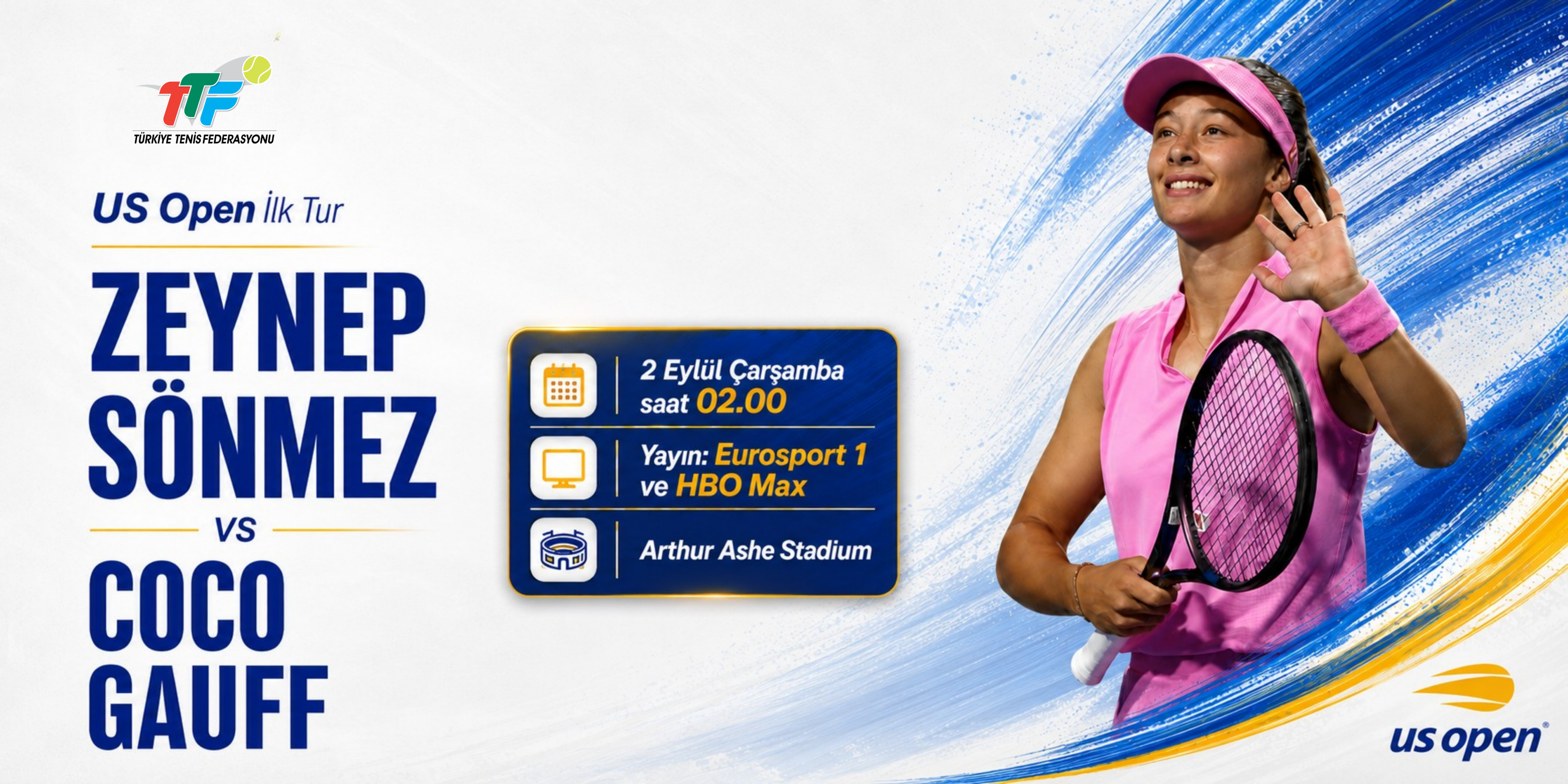 Zeynep Sönmez US Open’da Coco Gauff ile Karşılaşacak